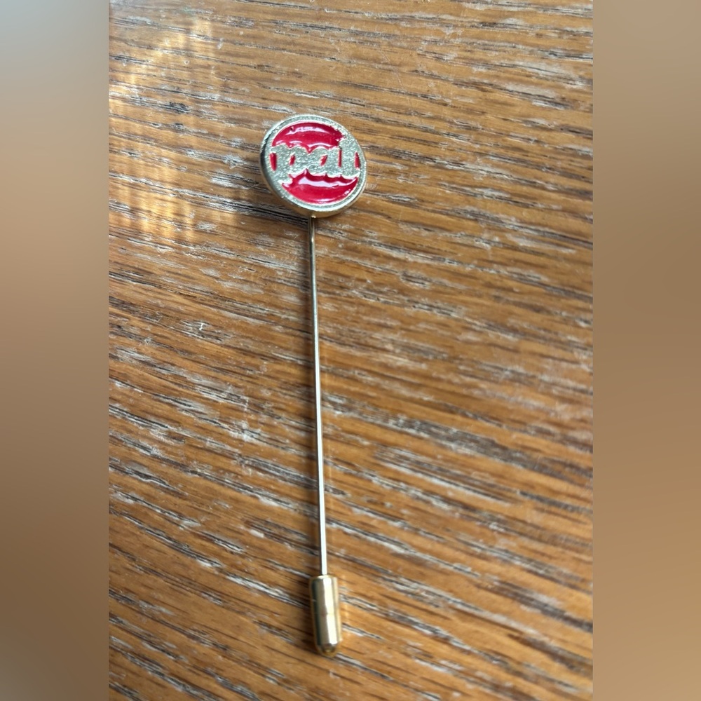 VINTAGE RED AND SILVER “PAL” LAPEL PIN